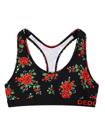 Lustige Damenbralette Rosen