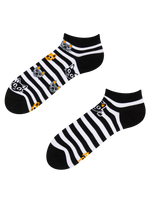Lustige Knöchelsocken Katzen und Streifen