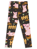 Lustige Leggings aus Baumwolle für Kinder Schweine auf dem Bauernhof