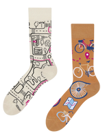 Lustige Socken Stadtfahrrad