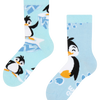 Lustige Kindersocken Fröhlicher Pinguin