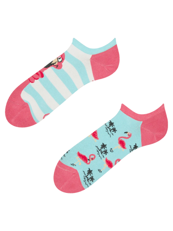 Lustige Sneakersocken Verwickelter Flamingo