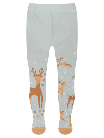 Lustige Strumpfhosen für Kinder Rentier im Schnee