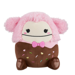 Squishmallows Brina der in Schokolade getauchte rosa Bigfoot mit rosa Fliege, 20 cm