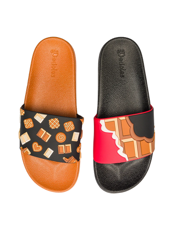 Lustige Pantoletten Schokoladenliebe