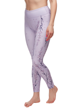 Lustige Sportleggings Lavendelblumen