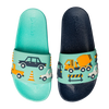 Lustige Pantoletten für Kinder Autoverkehr