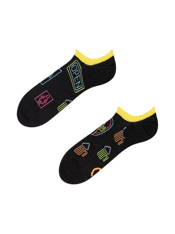 Lustige Sneakersocken Neon-Bier
