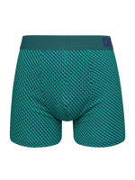 Blau-Grün Gemusterte Boxershorts für Männer
