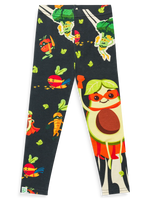 Lustige Leggings aus Baumwolle für Kinder Gesunde Superhelden