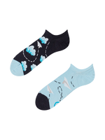 Lustige Sneakersocken Papierflugzeuge und Wolken