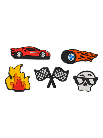 Lustige Schnürsenkelanhänger Rennfahrer 5er-Pack