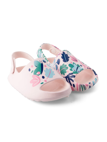 Lustige chunky Baby-Clog-Sandalen Blätter und Schmetterlinge
