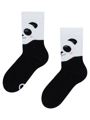 Lustige warme Socken für Kinder Glücklicher Panda