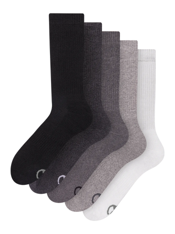 Sportsocken 5er-Pack Schwarz & Weiß Klassisch