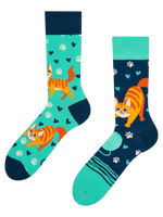 Lustige Socken Fröhliche Katze
