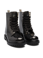 Schwarze Glitzer Regenstiefel für Frauen