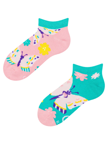 Lustige Knöchelsocken für Kinder Süße Schmetterlinge