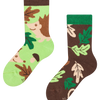 Lustige warme Socken für Kinder Igel und Blätter