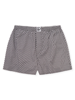 Schwarz-weiß gemusterte Shorts für Männer