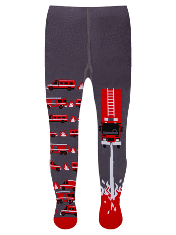 Lustige Strumpfhosen für Kinder Feuerwehrleute in Aktion