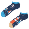 Lustige Knöchelsocken Leuchtturm und Segelboote