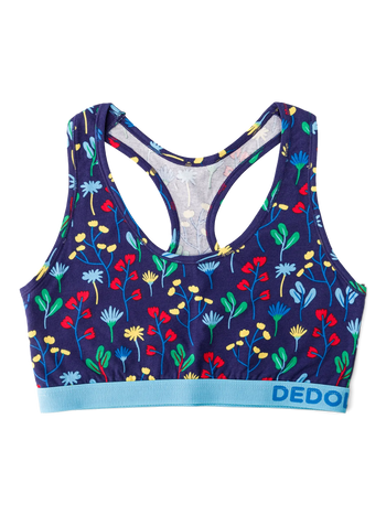 Lustige Damenbralette Aquarell-Blumen