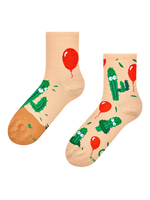 Lustige Crewsocken Kaktus und Ballon