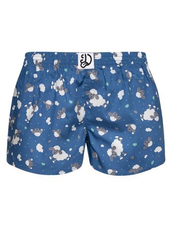 Lustige Damenshorts Schafe und Wolken