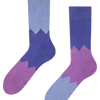 Violette warme Socken Zickzack
