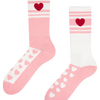 Lustige Sportsocken Streifen und Herzen
