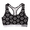 Lustige Damenbralette Schwarze und weiße Herzen