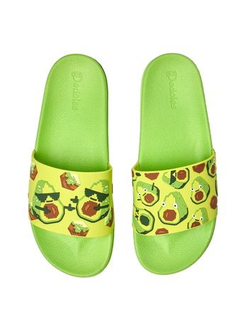 Lustige Pantoletten Pixel-Avocado