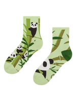 Lustige Crewsocken Pandas und Bambus