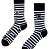 Lustige Socken Katzen und Streifen