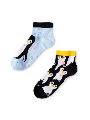 Lustige Knöchelsocken für Kinder Winterpinguin
