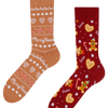 Lustige warme Socken Lebkuchen-Welt