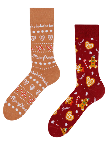 Lustige warme Socken Lebkuchen-Welt