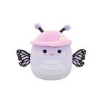 Squishmallows Bibiana der lavendelfarbene Monarchfalter mit Hut und Blume, 20 cm