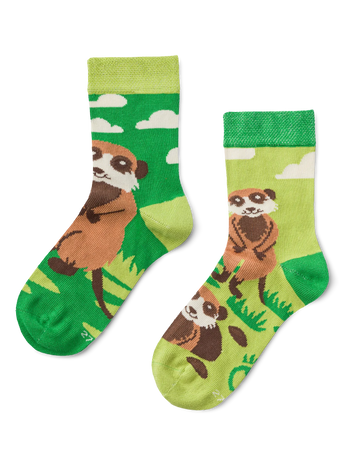 Lustige Kindersocken Erdmännchen