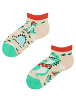 Lustige Knöchelsocken für Kinder Dino-Skatepark