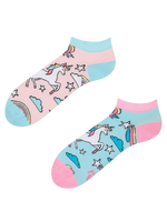 Lustige Knöchelsocken Regenbogen-Einhorn