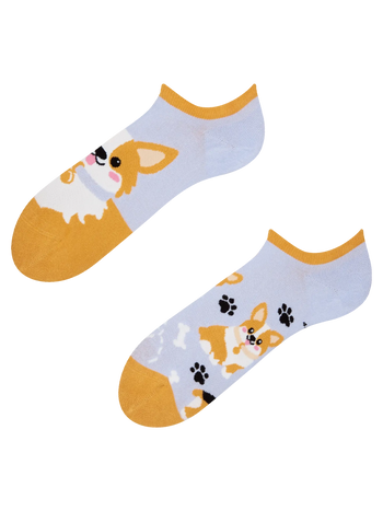 Lustige Sneakersocken Corgi-Hund