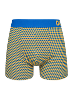 Blau-Gelb Gemusterte Boxershorts für Männer