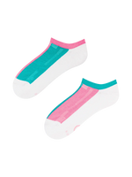 Rosa- und türkisfarbene funktionelle Sneakersocken