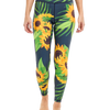 Lustige Sportleggings Sonnenblume und Blätter