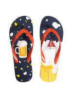 Lustige Flip-Flops Bier und Boot