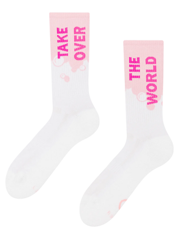 Lustige funktionelle Socken Erobere die Welt