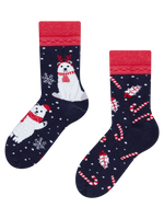 Lustige warme Socken für Kinder Weihnachts-Eisbär