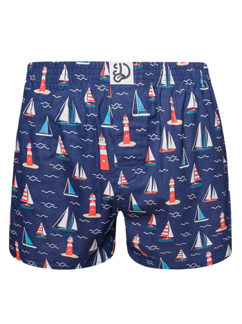 Shorts für Männer Leuchtturm und Segelboote